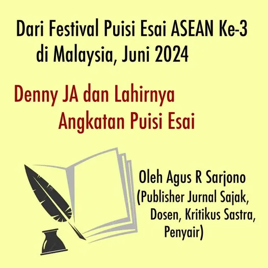 Dari Festival Puisi Esai ASEAN ketiga di Malaysia, Juni 2024