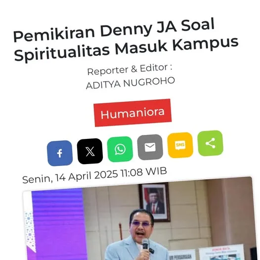 PEMIKIRAN DENNY JA SOAL SPIRITUALITAS MASUK KAMPUS