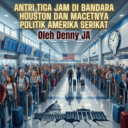 ANTRI TIGA JAM DI BANDARA HOUSTON DAN MACETNYA POLITIK AMERIKA SERIKAT
