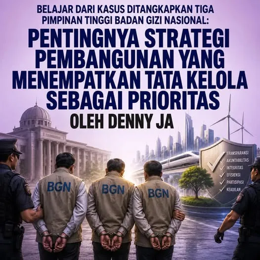 Belajar dari Kasus Ditangkapnya Tiga Pimpinan Tinggi Badan Gizi Nasional: