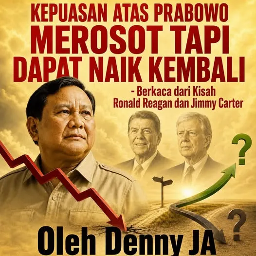 KEPUASAN ATAS PRABOWO MEROSOT TAPI DAPAT NAIK KEMBALI
