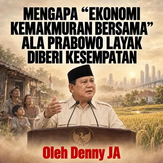 MENGAPA “EKONOMI KEMAKMURAN BERSAMA” ALA PRABOWO LAYAK DIBERI KESEMPATAN