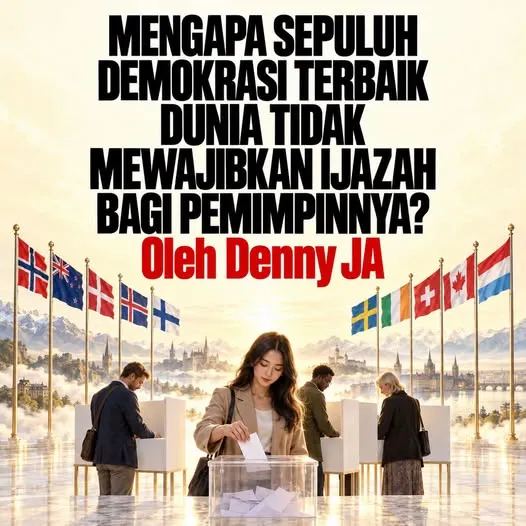MENGAPA SEPULUH DEMOKRASI TERBAIK DUNIA TIDAK MEWAJIBKAN IJAZAH BAGI PEMIMPINNYA?