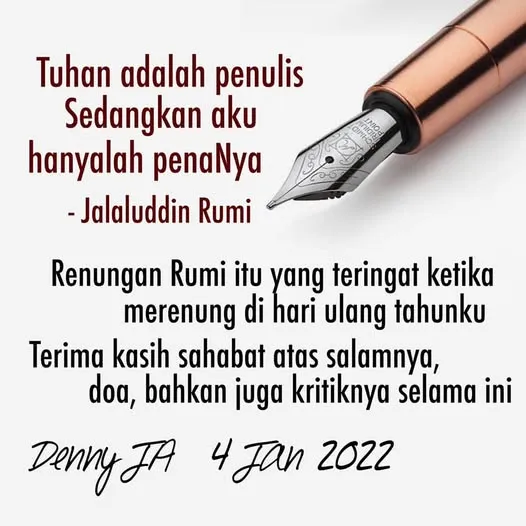 Ulang tahunku dan Jalaluddin Rumi👇