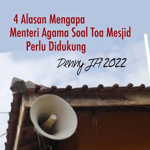 4 ALASAN MENGAPA MENTERI AGAMA SOAL TOA  MESJID PERLU DIDUKUNG