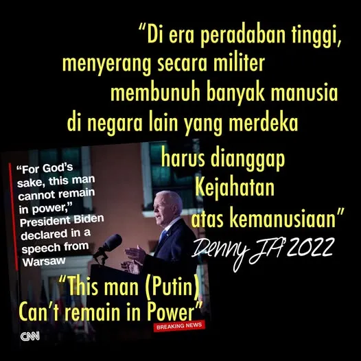Quote of the Year, Presiden Biden: “This man (Putin) Cannot Remain in Power”