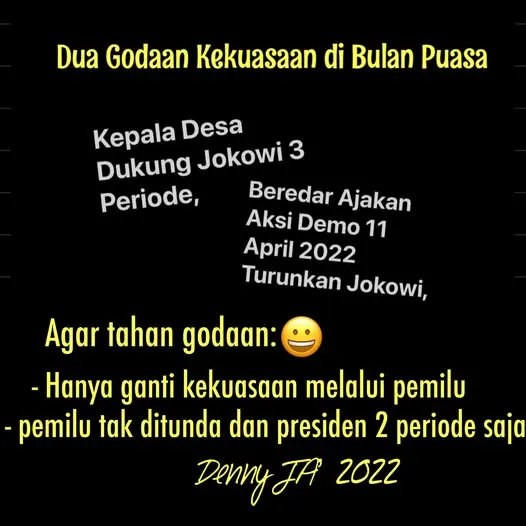 Dua Godaan Kekuasaan di Bulan Puasa 2022