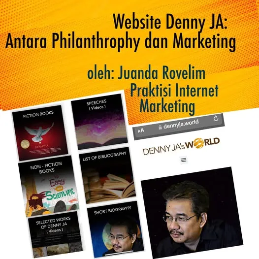 WEBSITE DENNY JA: ANTARA  PHILANTROPHY DAN MARKETING