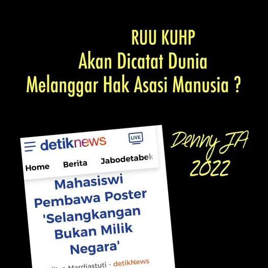 RUU KUHP AKAN DICATAT DUNIA MELANGGAR HAK ASASI MANUSIA?