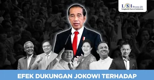 EFEK DUKUNGAN JOKOWI PADA ELEKTABILITAS  PASANGAN CAPRES