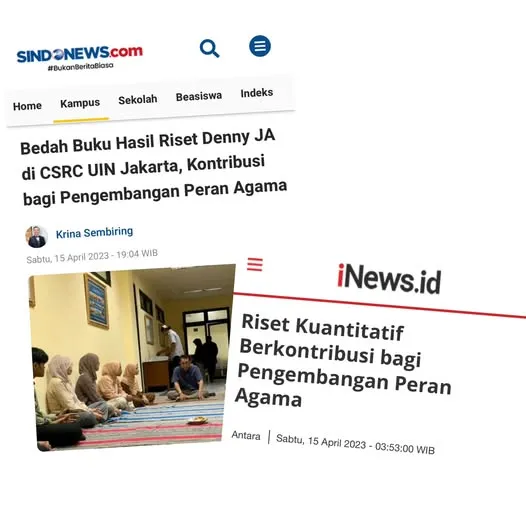 Diskusi Pemikiran Denny JA soal Agama di  UIN Jakarta