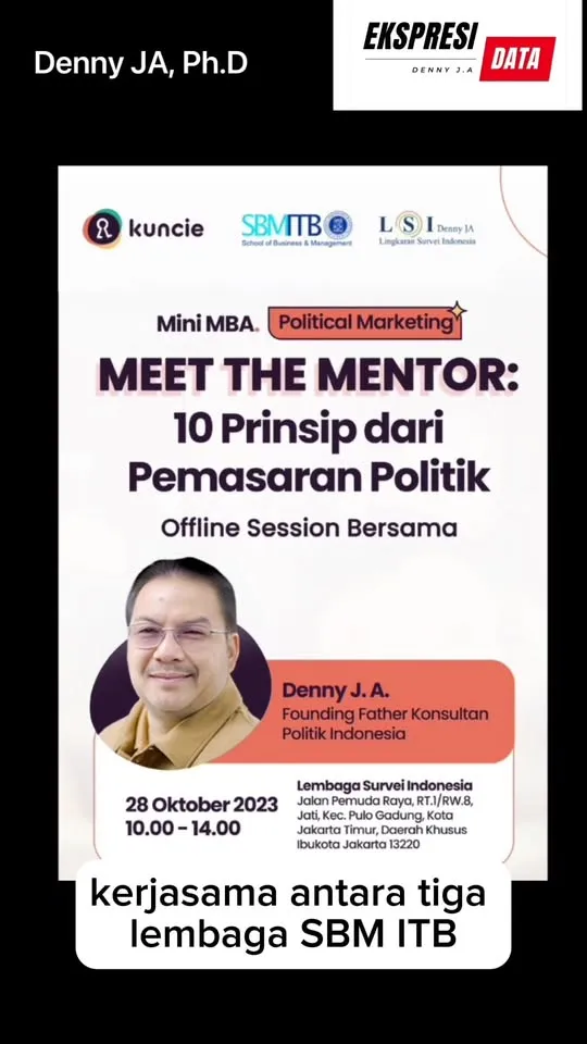 Denny JA: Capres Yang Menang Mengajak Capres Yang Kalah Masuk Kabinet?